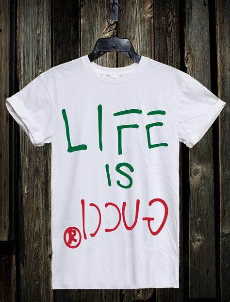 life is gucci mens t shirt|Gucci t shirt price men.